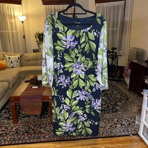 Connected Apparel Flowy Sleeve Floral Dress